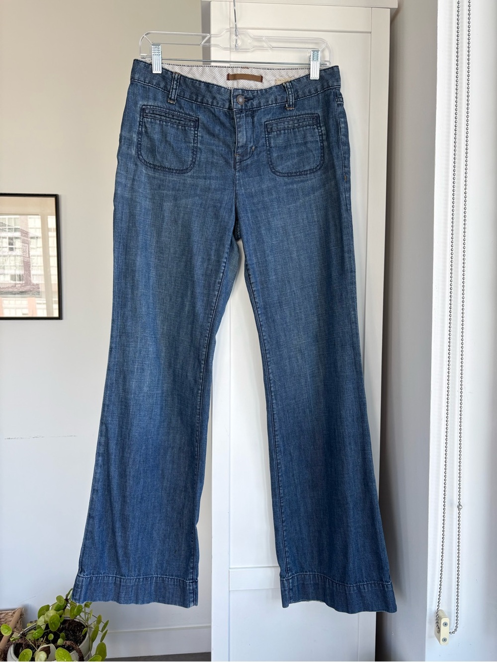 Gap 1969 Limited Edition Wide Leg Denim Jeans Size 6 Y2K Trouser Patch Pocket